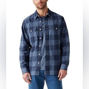 Levi's Men's Blue Plaid Shirt, Size Large